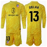 Fotballdrakt Barn Atletico Madrid Jan Oblak #13 Keeper Tredjedraktsett 2024-25 Langermet (+ Korte bukser)